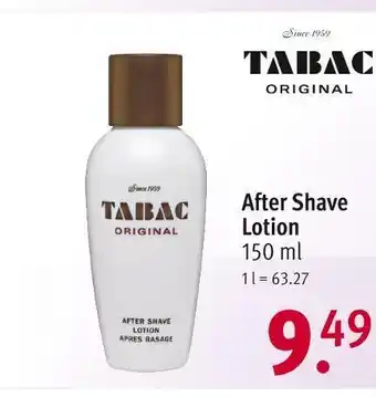 Rossmann Tabac after shave lotion Angebot
