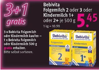 Rossmann Bebivita folgemilch 2 oder 3 oder kindermilch 1+ oder 2+ Angebot