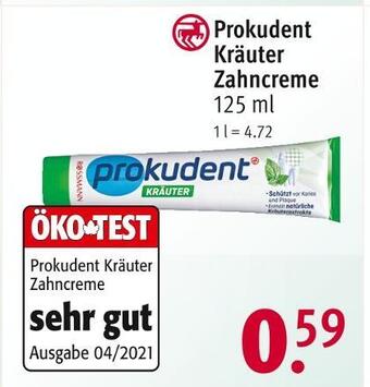 Rossmann Prokudent kräuter zahncreme Angebot