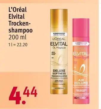 Rossmann L’oréal elvital trockenshampoo Angebot