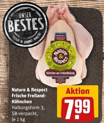 REWE Nature & respect frische freiland-hähnchen Angebot