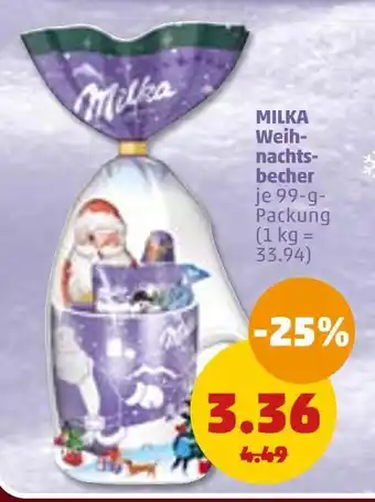 PENNY Milka weihnachtsbecher Angebot