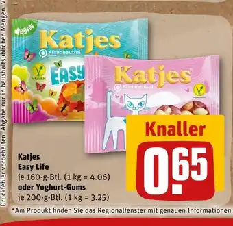 REWE Katjes easy life oder yoghurt-gums Angebot