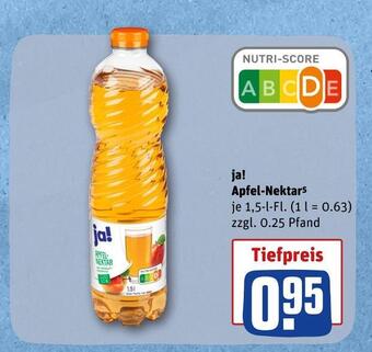 REWE Ja! apfel-nektar Angebot