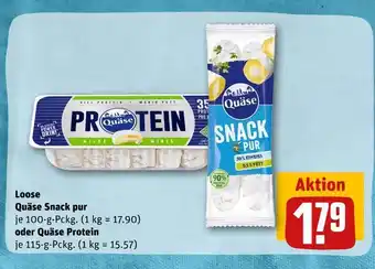 REWE Loose quäse snack pur oder quäse protein Angebot