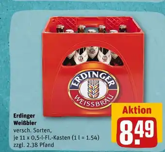 REWE Erdinger weißbier Angebot