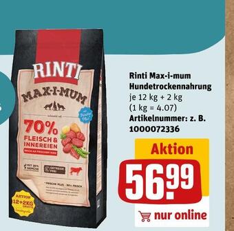 REWE Rinti max-i-mum hundetrockennahrung Angebot