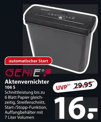 Famila Nord Ost Genie aktenvernichter 106 s Angebot