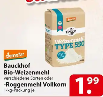 Famila Nord Ost Bauckhof bio weizenmehl oder -roggenmehl vollkorn Angebot