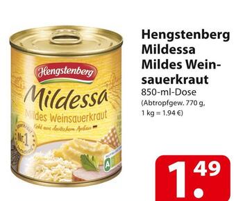 Famila Nord Ost Hengstenberg mildessa mildes weinsauerkraut Angebot