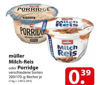 Famila Nord Ost Müller milch-reis oder porridge Angebot