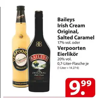 Famila Nord Ost Baileys irish cream original, salted caramel oder verpoorten eierlikör Angebot