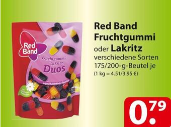 Famila Nord Ost Red band fruchtgummi oder lakritz Angebot