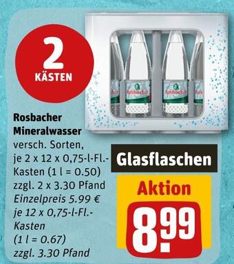 REWE Rosbacher mineralwasser Angebot