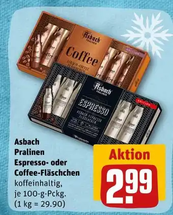 REWE Asbach pralinen espresso- oder coffee-fläschchen Angebot