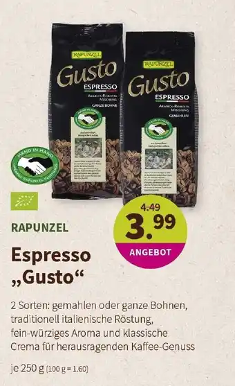 Denns BioMarkt Rapunzel Espresso Gusto 250g Angebot