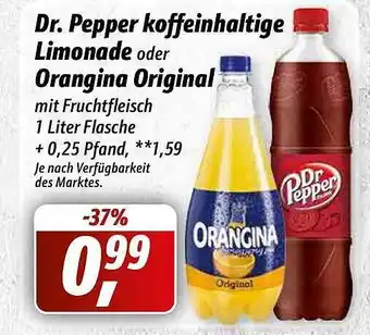 Simmel Dr. pepper koffeinhaltige limonade oder orangina original Angebot