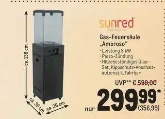 METRO Sunred gas-feuersäule „amoroso“ Angebot