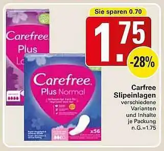 WEZ Carfree slipeinlagen Angebot