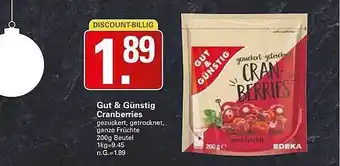 WEZ Gut & günstig cranberries Angebot