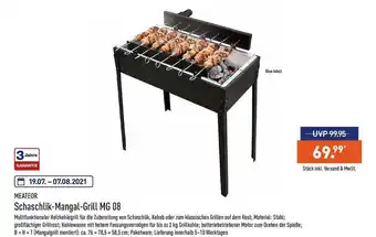 Aldi Nord Meateor Schaschlik-mangal-grill Mg 08 Angebot