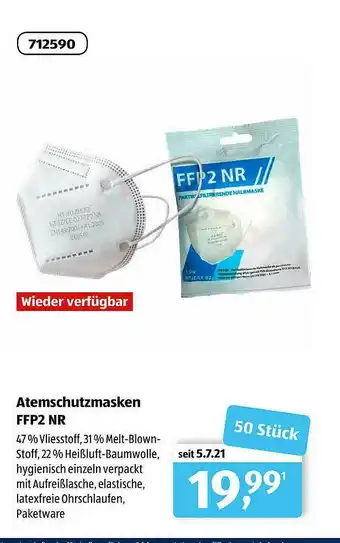 Aldi Süd Atemschutzmasken Ffp2 Nr Angebot