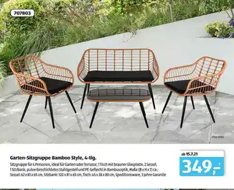 Aldi Süd Garten-sitzgruppe Bamboo Style 4-tlg Angebot