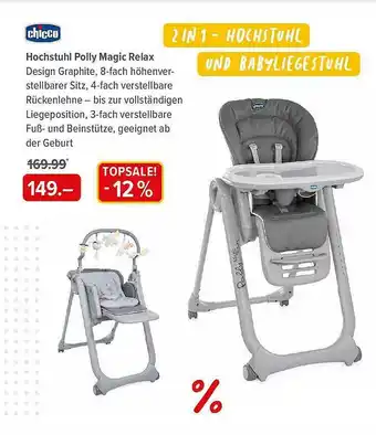 BabyOne Chicco Hochstuhl Poly Magic Relax Angebot