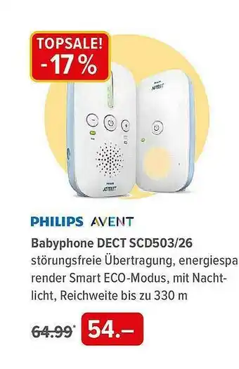 BabyOne Philips Avent Babyphone Dect Scd503 26 Angebot