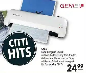 CITTI Markt Genie Laminiergerät La300 Angebot