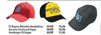 CITTI Markt Fc Bayern München Baseballcap, Borussia Dortmund Kappe Oder Hamburger Sv Kappe Angebot