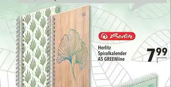 CITTI Markt Herlitz Spiralkalender A5 Greenline Angebot