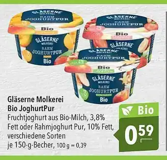 CITTI Markt Gläserne Molkerei Bio Joghurtpu Angebot