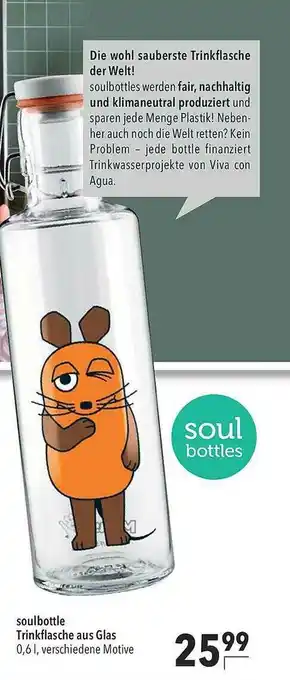 CITTI Markt Soulbottle Trinkflasche Aus Glas Angebot