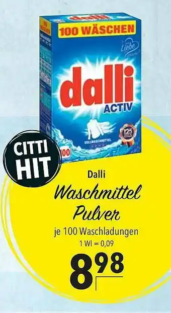 CITTI Markt Dalli Waschmittel Pulver Angebot