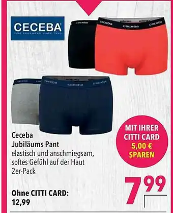 CITTI Markt Ceceba Jubiläums Pant Angebot