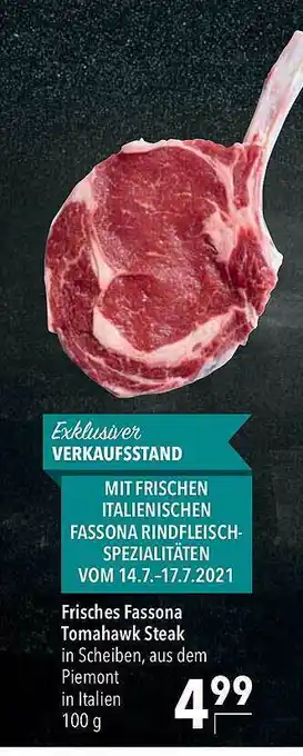 CITTI Markt Frisches Fassona Tomahawk Steak Angebot