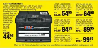 Repo Markt Big Wartungsfrei Auto-Starterbatterie ETN Typ 544 059 036" Angebot