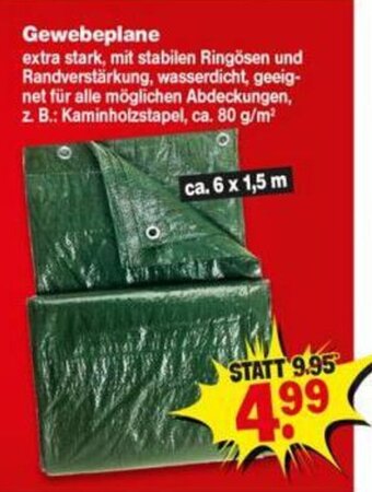 Repo Markt Gewebeplane Angebot