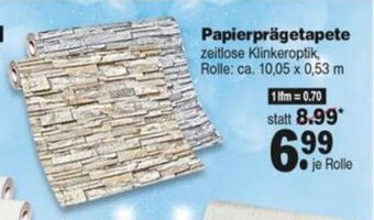 Repo Markt Papierpragetapete Angebot