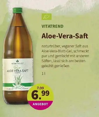 Denns BioMarkt Vitatrend Aloe Vera Saft 1L Angebot