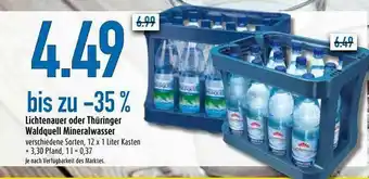 diska Lichternauer Oder Thüringer Waldquel Minersalwasser Angebot