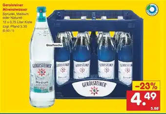 Netto Getränke Discount Gerolsteiner Mineralwasser 12*750ml Angebot