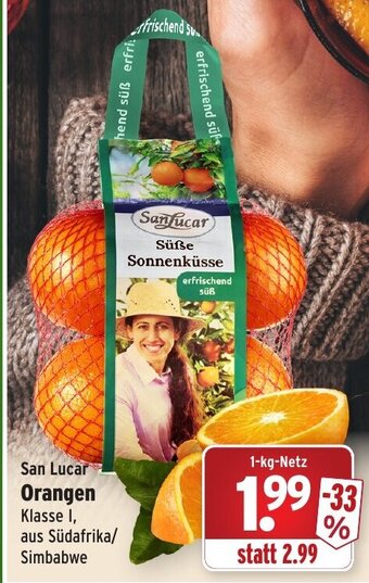 Wasgau SanLucar Orangen 1kg Angebot