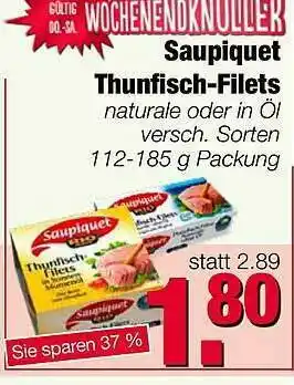 Edeka Scherer Saupiquet Thunfisch-filets Angebot