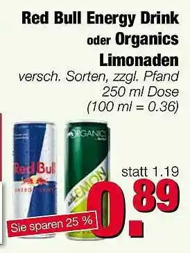 Edeka Scherer Red Bull Energy Drink Oder Organics Limonaden Angebot