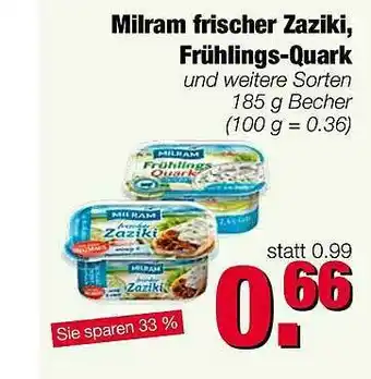 Edeka Scherer Milram Frischer Zaziki Frühlings-quark Angebot