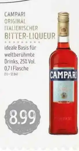 Edeka Struve Campari Original Italienischer Bitter-liqueur Angebot