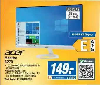 Expert Acer Monitor R270 Angebot