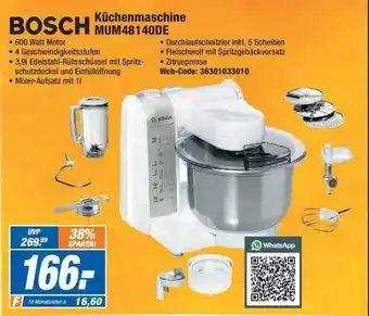 Expert Bosch Küchenmaschine Mum48140de Angebot